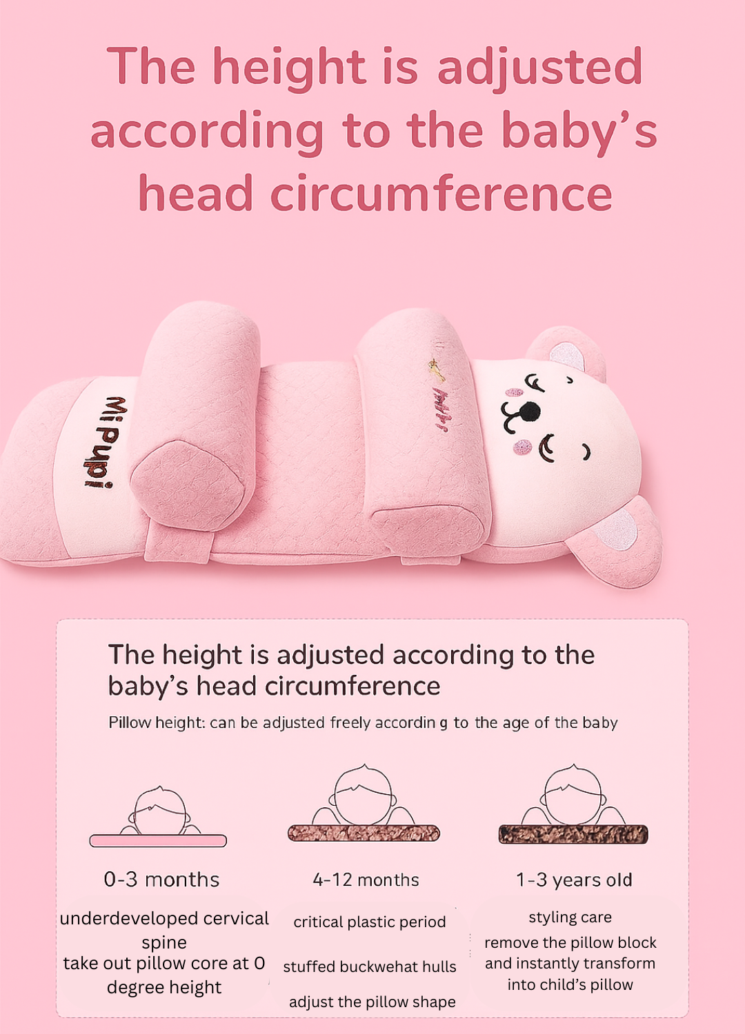 Protect Baby's Head Shape - Soft & Safe Pillow