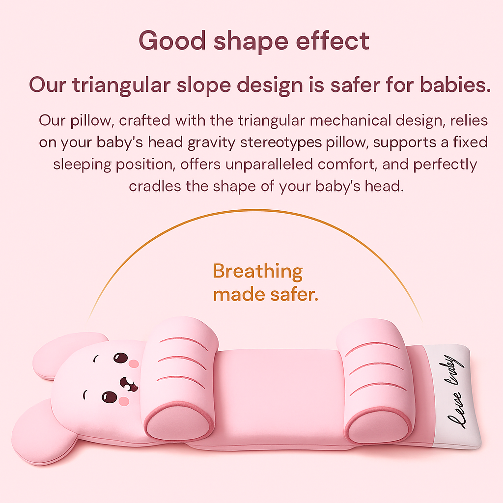 Protect Baby's Head Shape - Soft & Safe Pillow